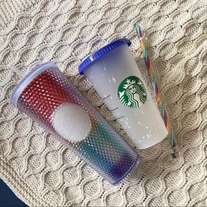Starbucks Rainbow Studded & Confetti Reusable Cup